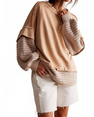 Free People Holly Twofer Pullover - Brown