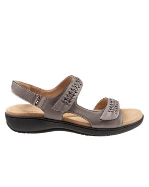 Trotters Romi Woven T2232-043 Sandals 9.5 Leather Slingback Khd1979 - Brown