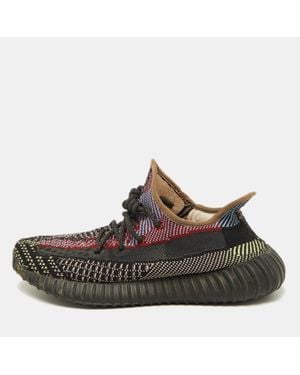 Yeezy X Adidas Knit Fabric Boost 350 V2 Yecheil Non-Reflective Sneakers - Brown