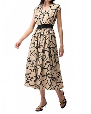 Joseph Ribkoff Mosaic Midi Dress - Natural