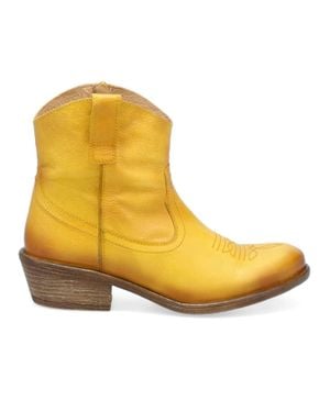 Miz Mooz Carlitos Cowboy Ankle Boot - Yellow