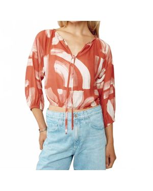 Bella Dahl Tie Up Pullover Top - Blue