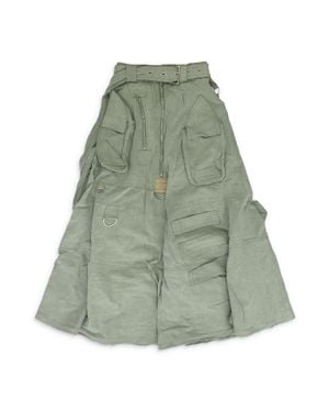 Who Decides War Multi Pocket Skirt - Green