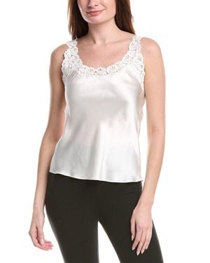 Natori Rose Parfait Silk Tank - White