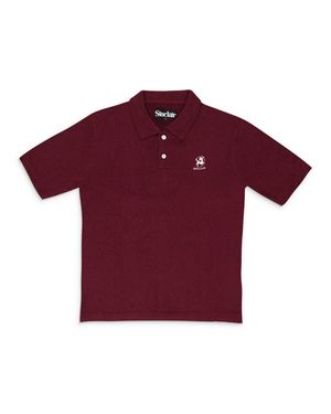 Sinclair Boucle Burgundy Polo Shirt - Red