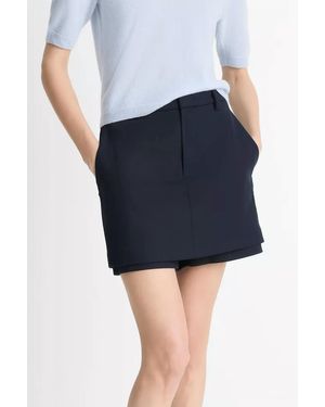 Vince Tailored Italian Cotton Skort - Blue