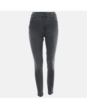 J Brand Washed Denim Skinny Jeans M Waist - Gray