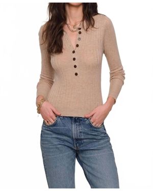 Heartloom Stacy Henley Top - Blue