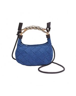 Urban Expressions Yvette Woven Crossbody Bag - Blue