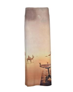 Rabanne Long Jersey Skirt - Natural