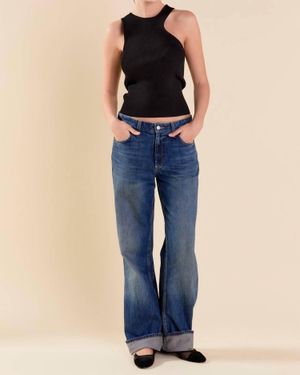 Endless Rose Cutout Knit Top - Blue
