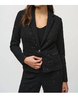 Joseph Ribkoff Sequined Bouclé Blazer - Black