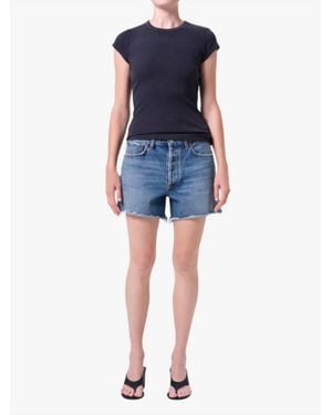 Agolde Nye Low-Slung Fit Short - Blue
