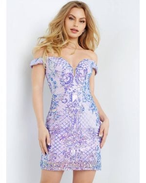 Jovani Off The Shoulder Gown - Purple
