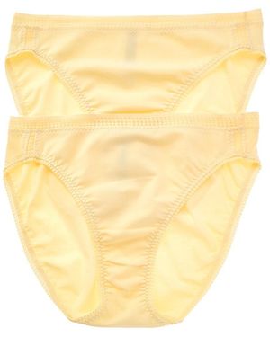 On Gossamer 2Pk Cabana Hi-Cut Panty - Yellow