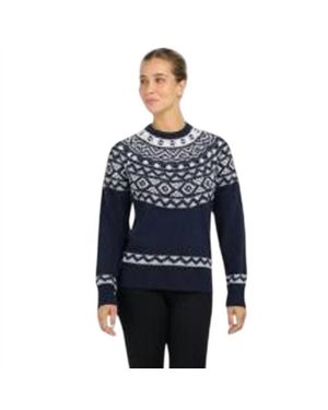 Ski-Doo Warm Fair Isle Long Sleeve Pullover Sweater - Blue