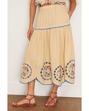 Sea Melinda Embroidery Skirt - Natural