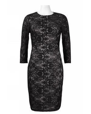 Sue Wong Ornament Motif Open-Back Dress - Black