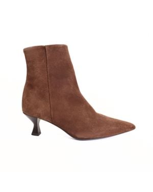 Pavement Wilma Suede Heeled Booties - Brown