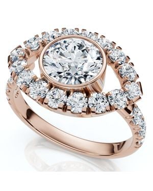 Pompeii3 Certified 1 3/4Ct Eye Diamond Ring 14K Lab Grown - Metallic