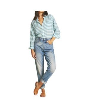 Trovata Blake Oversized Boyfriend Shirt - Blue