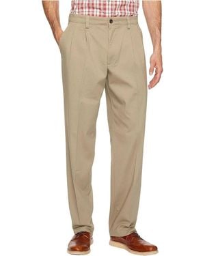 Dockers Easy Pants Khaki Pleated Classic Fit Straight Leg Ddr2641 - Natural