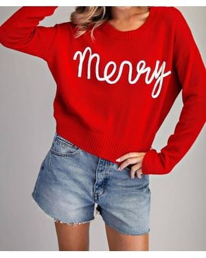 Eesome Merry Holiday Knit Sweater - Red