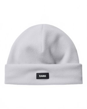 Rains Ribbed Fleece Beanie - Gray