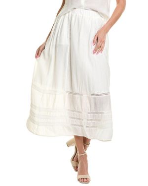 Nicole Miller Lace Trim Skirt - White