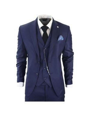 Oliver Tweed Classic 3-Piece Plain Suit - Blue