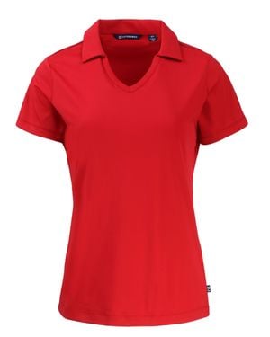 Cutter & Buck Daybreak Eco Recycled V-Neck Polo - Red