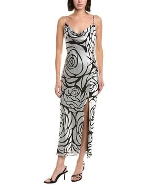 MILLY Innessa Chiffon Dress - Metallic