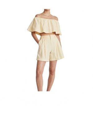 Apiece Apart Francoise Pleated Short - Natural