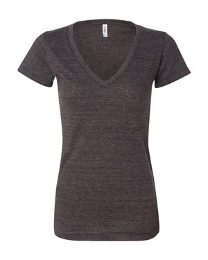 Bella Canvas Triblend Deep V-Neck Tee - Black