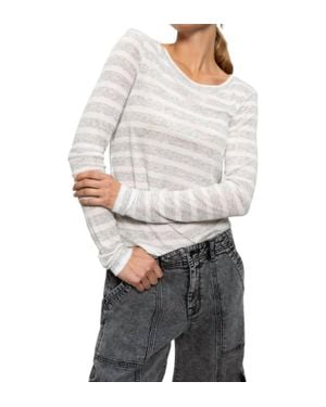 Sanctuary Femme Crew Stripe Tee - Gray