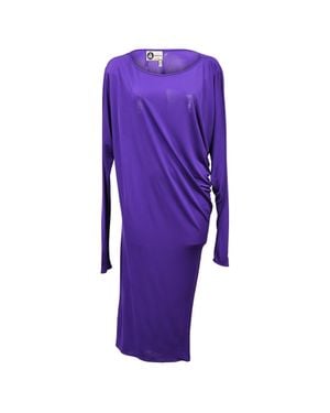 Lanvin Long Sleeve Jersey Dress - Purple