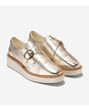 Cole Haan Originalgrand W31694 Oxford Monk Strap Shoes Zogg399 - Metallic