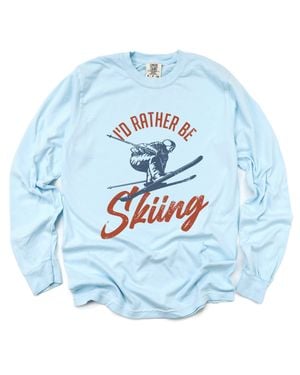 Simply Sage Market I'D Rather Be Skiing - Blue