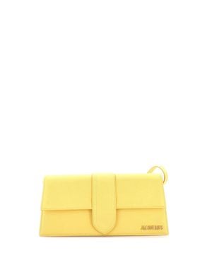 Jacquemus Le Bambino Top Handle Flap Bag Leather Long - Yellow
