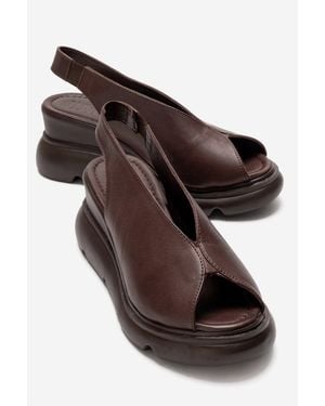 Forever & Always Shoes Sam Leather Platform Sandal - Brown
