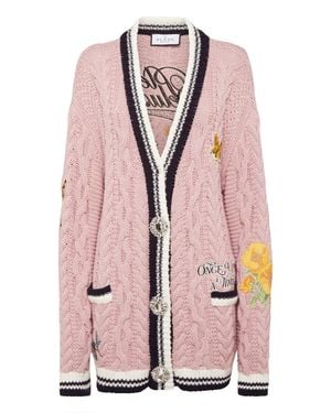 Philipp Plein Knitted Embroidered Cardigan Deluxe Fairy - Pink