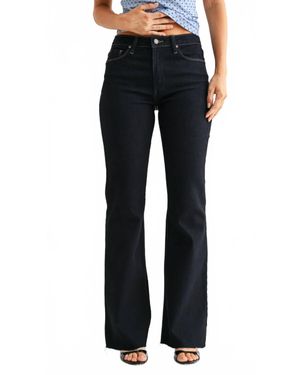 Just Black Denim High Rise Super Scissor Cut Full Length Flare Jeans - Blue