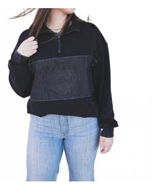 2FlyCo Double Take Pullover Sweatshirt - Black
