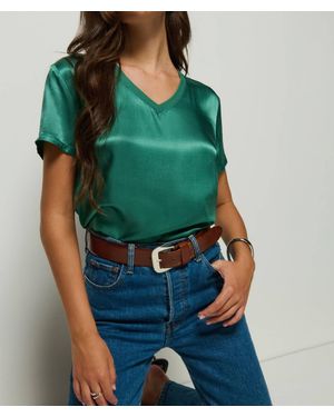 Nation Ltd June V-Neck Tee - Green
