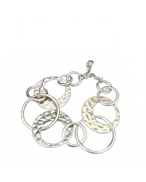 Rowdy Crowd Western Layering Blackjack Circle Link Bracelet - Metallic