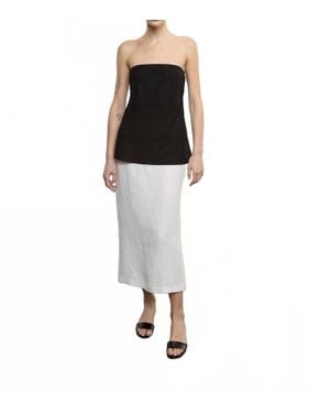 Enza Costa Linen Strapless Tunic - Black