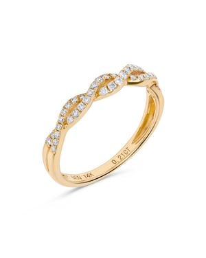 H.J. Namdar H. J. Namdar 0.2 Ct Tw Diamond Twist Ring 14K Natural Diamonds Size 6 - Metallic
