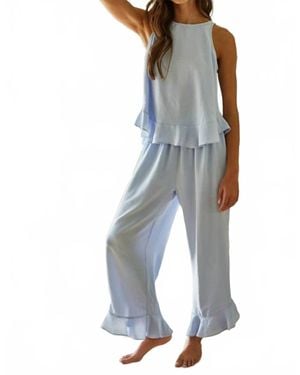 By Together Woven Wide Leg Pants - Blue