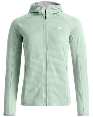 Ortovox Fleece Light Grid Active Hoodie - Green