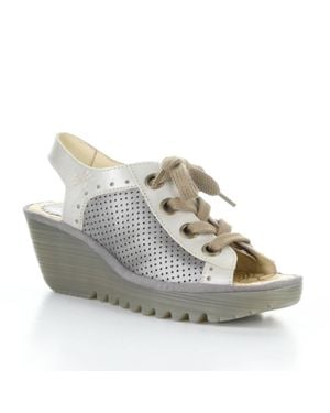 Fly London Yuta Wedge Sandals - Gray